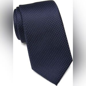 Calvin Klein Navy Steel Micro Diamond Print Tie Men's Tie